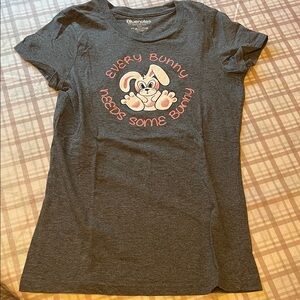 Bluenotes Charcoal Tee with Bunny Print